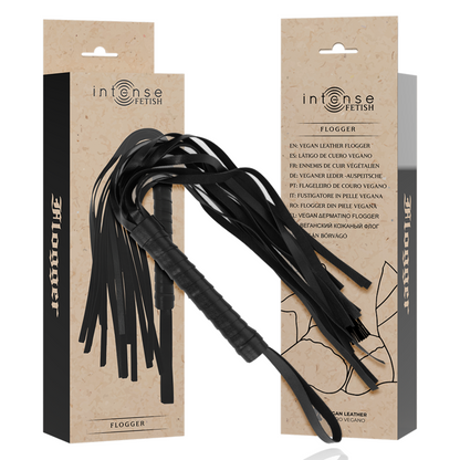 INTENS - FETISH VEGAN LÆR FLOGGER