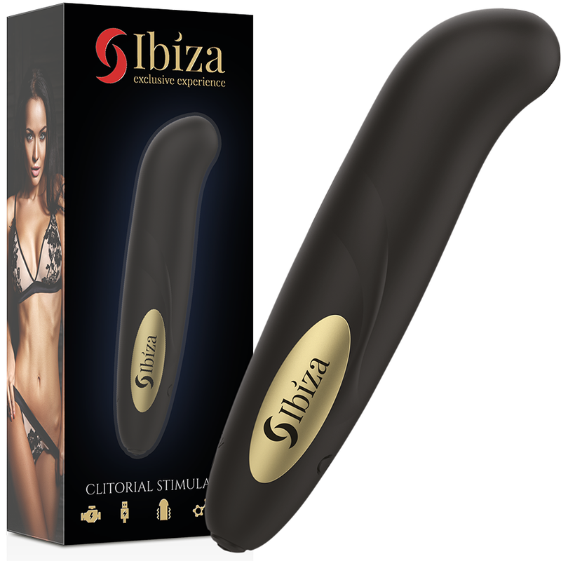 IBIZA - KLITORISTIMULATOR USB-LADER 10 VIBRASJONSMODI GYLLEN 13 X 2,9