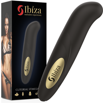 IBIZA - KLITORISTIMULATOR USB-LADER 10 VIBRASJONSMODI GYLLEN 13 X 2,9