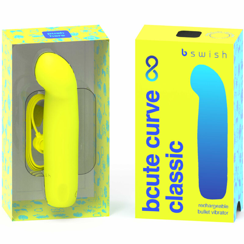 B SWISH - BCUTE CURVE INFINITE KLASSISK OPPLADBAR SILIKONVIBRATOR GUL