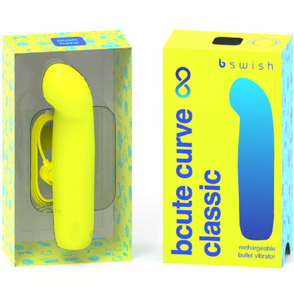 B SWISH - BCUTE CURVE INFINITE KLASSISK OPPLADBAR SILIKONVIBRATOR GUL