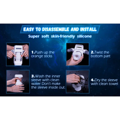 GAME CUP - VIBRASJONSMASTURBATOR MED VARMEFUNKTION OG MOBIL STØTTE - SVART