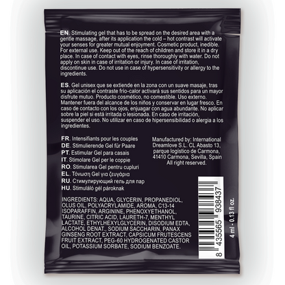 SPARTAN - MANLØSNINGSGEL MED VARM-KALD EFFEKT 100 % VEGANSK 4 ML