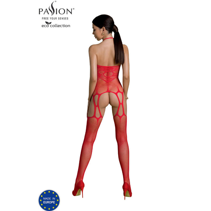 PASSION - ECO COLLECTION BODYSTOCKING ECO BS002 RØD
