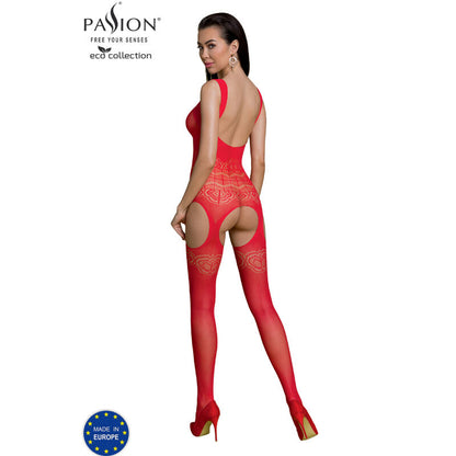 PASSION - ECO COLLECTION BODYSTOCKING ECO BS005 RED