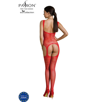 PASSION - ECO COLLECTION BODYSTOCKING ECO BS008 RØD