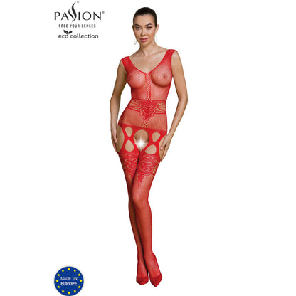 PASSION - ECO COLLECTION BODYSTOCKING ECO BS014 RØD