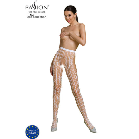 PASSION - ECO KOLLEKSJON BODYSTOCKING ECO S007 HVIT