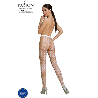 PASSION - ECO KOLLEKSJON BODYSTOCKING ECO S007 HVIT