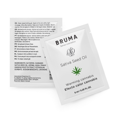 BRUMA - SATIVA FRØOLJE GLIDGEL VARMENDE CANNABISSMAK 6 ML
