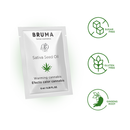 BRUMA - SATIVA FRØOLJE GLIDGEL VARMENDE CANNABISSMAK 6 ML