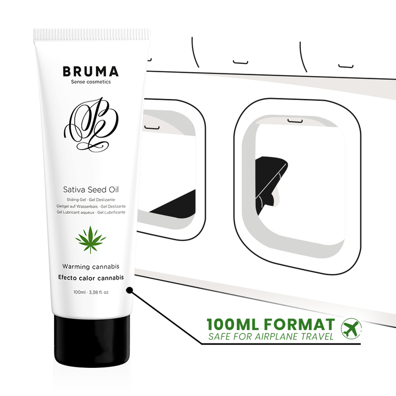 BRUMA - SATIVA FRØOLJE GLIDGEL VARMENDE CANNABISSMAK 100 ML