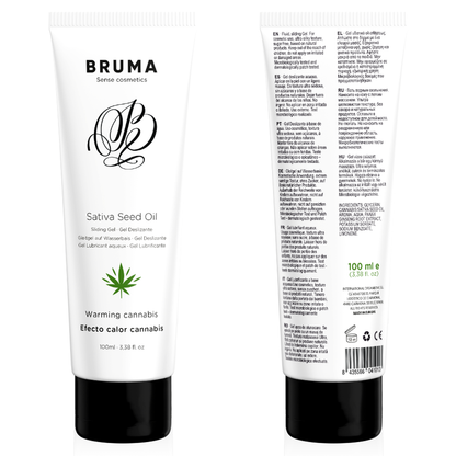 BRUMA - SATIVA FRØOLJE GLIDGEL VARMENDE CANNABISSMAK 100 ML