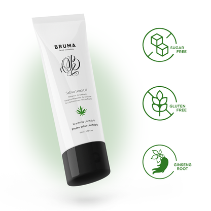 BRUMA - SATIVA FRØOLJE GLIDGEL VARMENDE CANNABISSMAK 100 ML