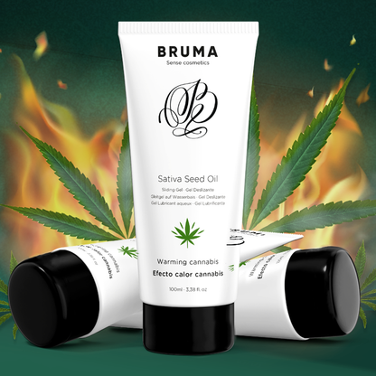 BRUMA - SATIVA FRØOLJE GLIDGEL VARMENDE CANNABISSMAK 100 ML