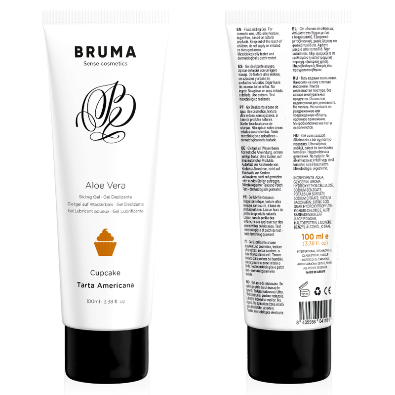 BRUMA - ALOE VERA GLIDENDE GEL MED CUPCAKESMAK 100 ML