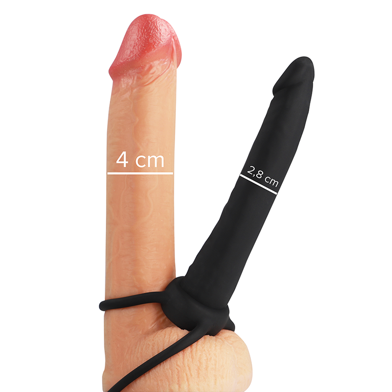 MYTOLOGI - COBI ONYX ANAL DILDO MED PIKK OG TESTIKKRING 13 SILIKON CM