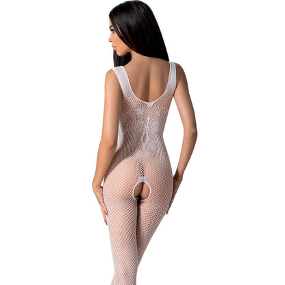 PASSION - BS098 HVIT BODYSTOCKING EN STØRRELSE