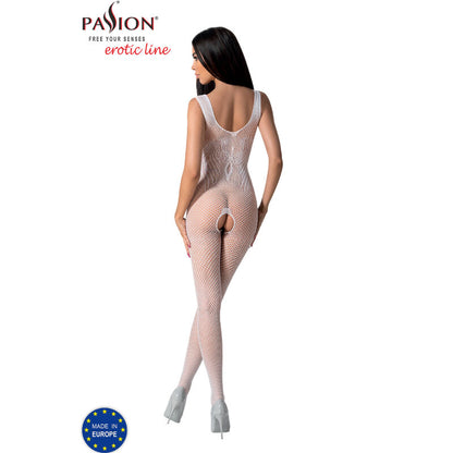 PASSION - BS098 HVIT BODYSTOCKING EN STØRRELSE