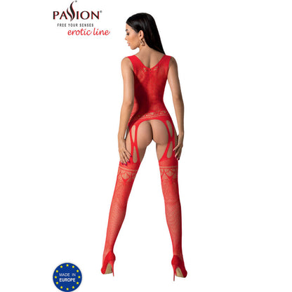 PASSION - BS099 RØD BODYSTOCKING EN STØRRELSE