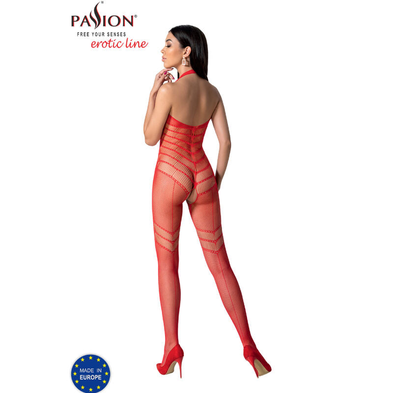 PASSION - BS100 BODYSTOCKING RØD EN STØRRELSE