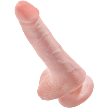 KONGEPIKK - REALISTISK PENIS MED BALLER 13,5 CM LET