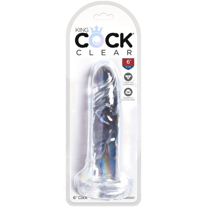 KONGEPIKK - KLAR REALISTISK PENIS 15,5 CM TRANSPARENT