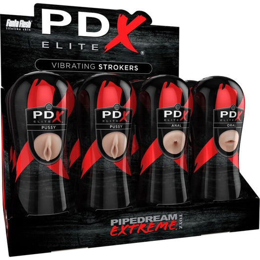 PDX ELITE - STROKER-SETT 12 ENHETER: 6X VAGINA, 3X ANO, 3X MUNN