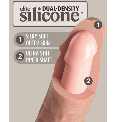 KONGEPIKK - ELITE REALISTISK SILIKONDILDO 15,2 CM