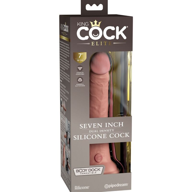 KONGEPIKK - ELITE REALISTISK SILIKONDILDO 17,8 CM