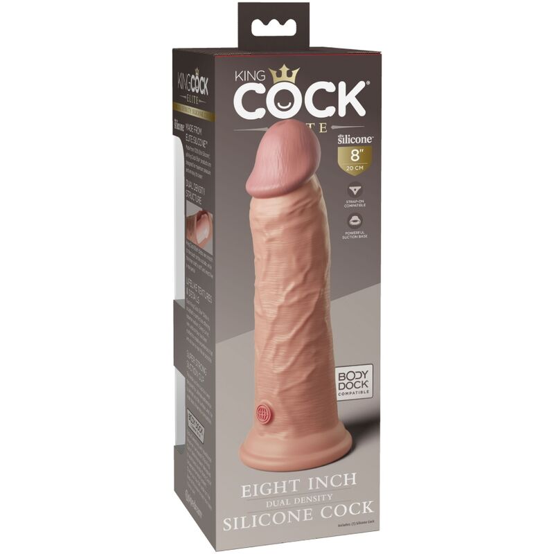 KONGEPIKK - ELITE REALISTISK SILIKONDILDO 20,3 CM