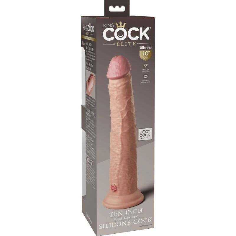 KONGEPIKK - ELITE REALISTISK SILIKONDILDO 25,4 CM