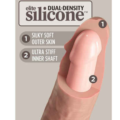 KONGEPIKK - ELITE REALISTISK SILIKONDILDO 25,4 CM