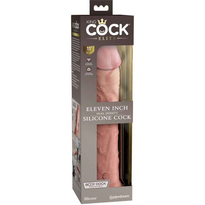KONGEPIKK - ELITE REALISTISK SILIKONDILDO 28 CM