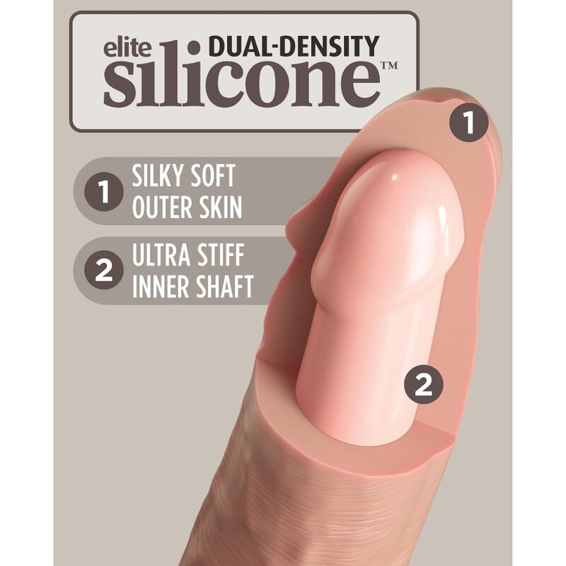 KONGEPIKK - ELITE REALISTISK SILIKONDILDO 28 CM