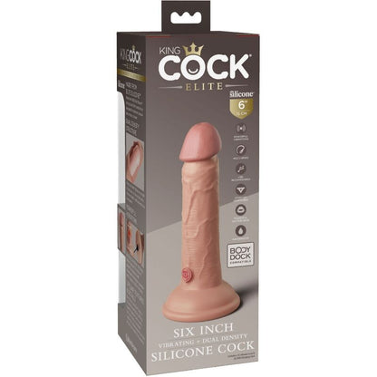 KING COCK - ELITE REALISTISK DILDO VIBRERENDE OG SILIKON 15,2 CM