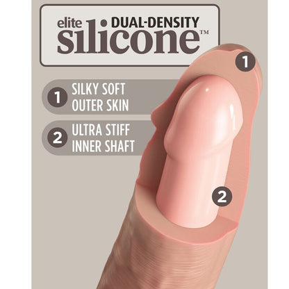 KING COCK - ELITE REALISTISK DILDO VIBRERENDE OG SILIKON 15,2 CM