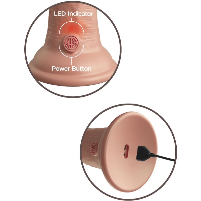 KING COCK - ELITE REALISTISK DILDO VIBRERENDE OG SILIKON 15,2 CM