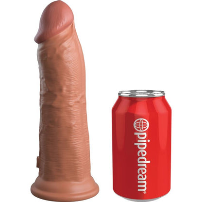 KING COCK - ELITE REALISTISK DILDO VIBRERENDE &amp; SILIKON 20,3 CM KARAMELL