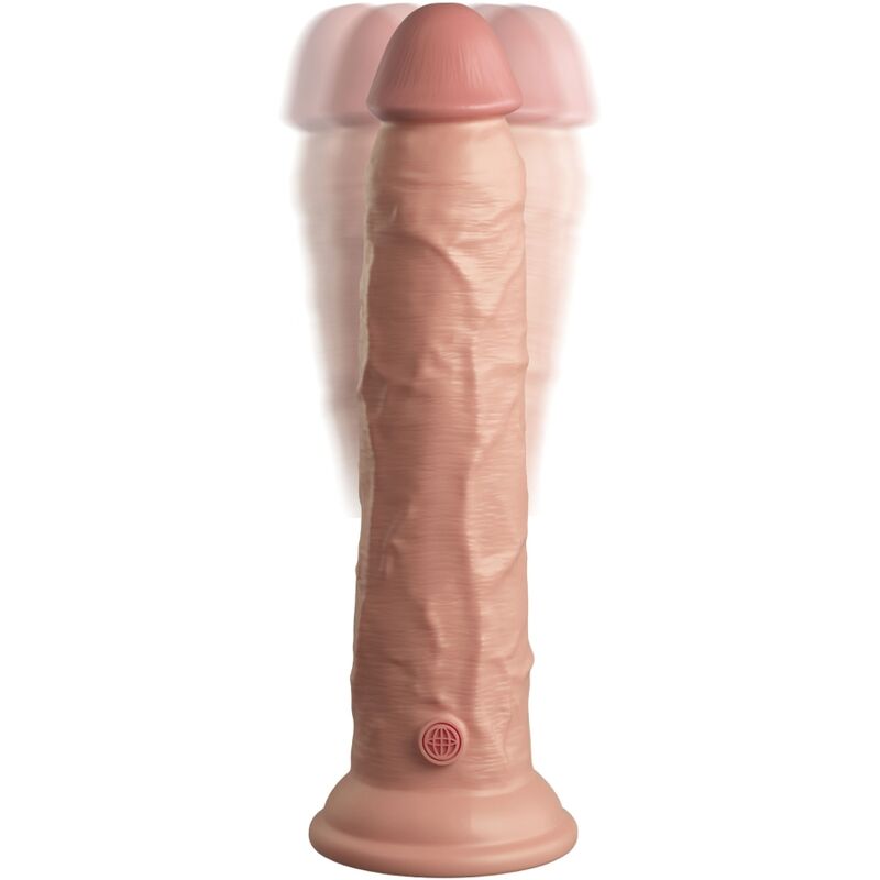KING COCK - ELITE REALISTISK DILDOVIBRATOR OG SILIKONFJERNKONTROLL 23 CM