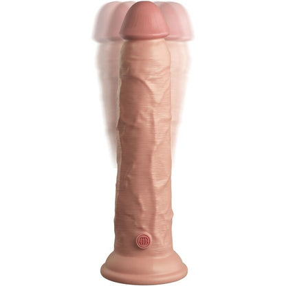 KING COCK - ELITE REALISTISK DILDOVIBRATOR OG SILIKONFJERNKONTROLL 23 CM