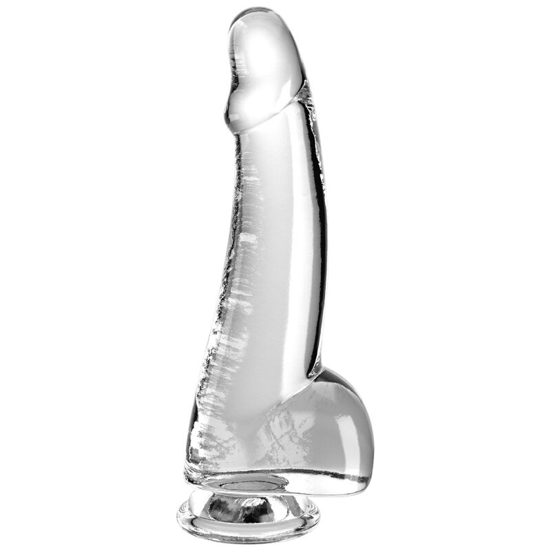 KING COCK - KLAR DILDO MED TESTIKLENE 15,2 CM TRANSPARENT