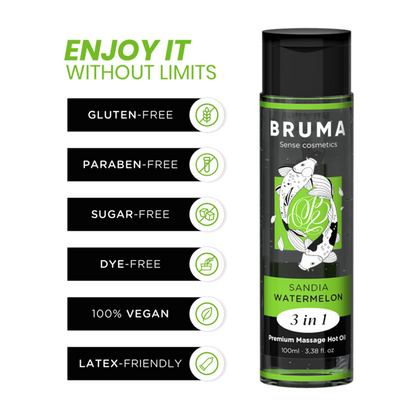BRUMA - PREMIUM MASSASJE VARM OLJE VANNMELON 3 I 1 - 100 ML