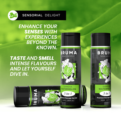 BRUMA - PREMIUM MASSASJE VARM OLJE VANNMELON 3 I 1 - 100 ML