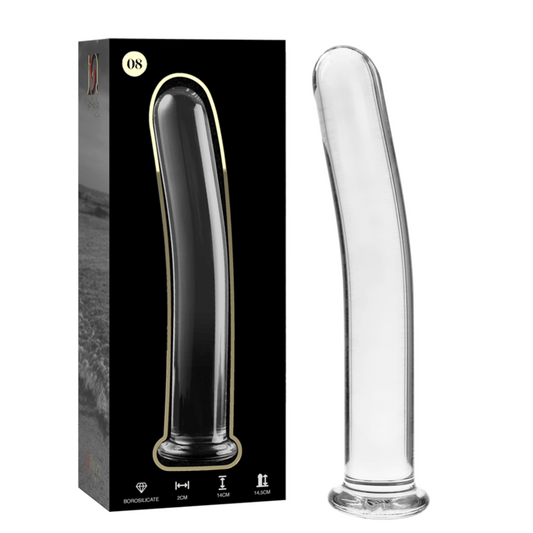 NEBULA-SERIEN FRA IBIZA - MODELL 8 DILDO BOROSILIKATGLASS KLART 14,5 CM -O- 2 CM
