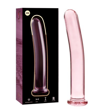 NEBULA-SERIEN FRA IBIZA - MODELL 8 DILDO BOROSILIKATGLASS ROSA 14,5 CM -O- 2 CM