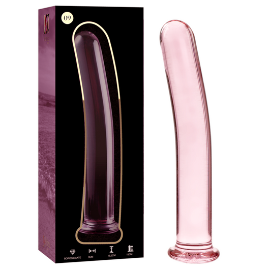 NEBULA-SERIEN FRA IBIZA - MODELL 9 DILDO BOROSILIKATGLASS ROSA 15,5 CM -O- 2,5 CM