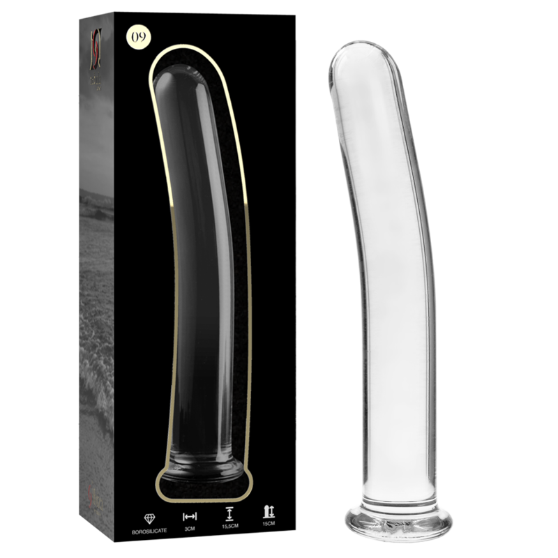 NEBULA-SERIEN FRA IBIZA - MODELL 9 DILDO BOROSILIKATGLASS KLART 15,5 CM -O- 2,5 CM