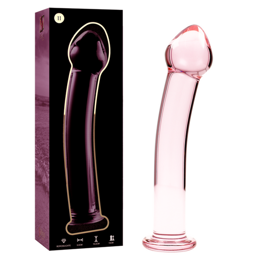 NEBULA-SERIEN FRA IBIZA - MODELL 11 DILDO BOROSILIKATGLASS ROSA 16 CM -O- 3 CM