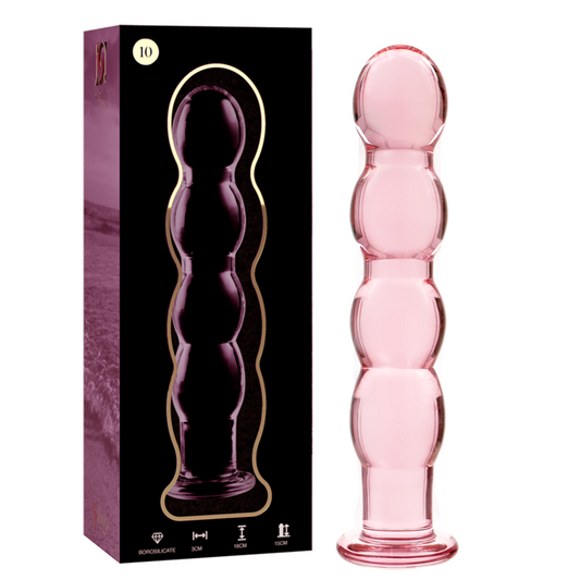 NEBULA-SERIEN FRA IBIZA - MODELL 10 DILDO BOROSILIKATGLASS ROSA 16,5 CM -O- 3,5 CM